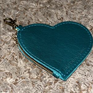 Sea glass Heart-Shaped Leather Coin Purse